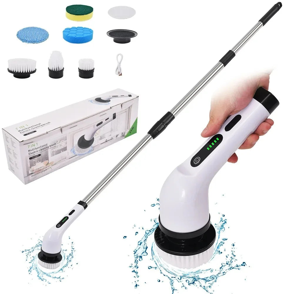 Rechargeable Electric Spin Scrubber - Cordless Cleaning Brush