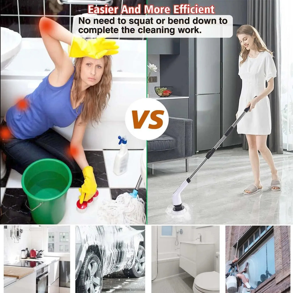 Rechargeable Electric Spin Scrubber - Cordless Cleaning Brush