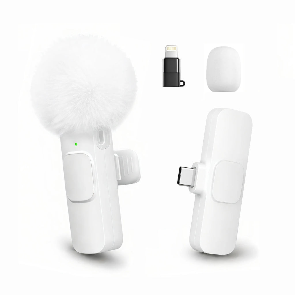 Wireless Mini Lavalier microphone with windproof cover
