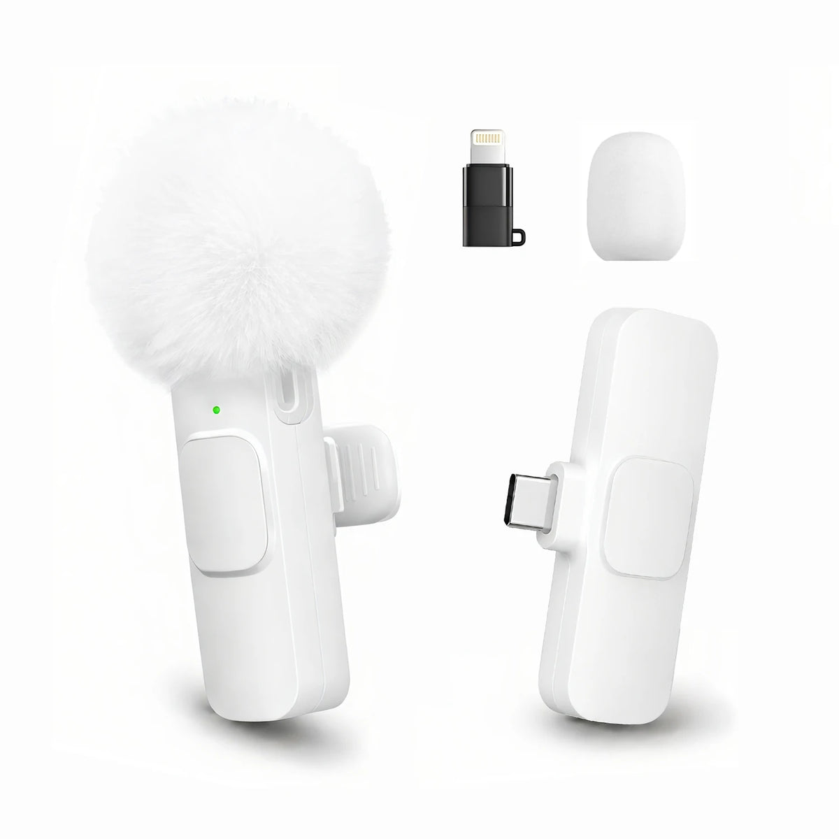 Wireless Mini Lavalier microphone with windproof cover